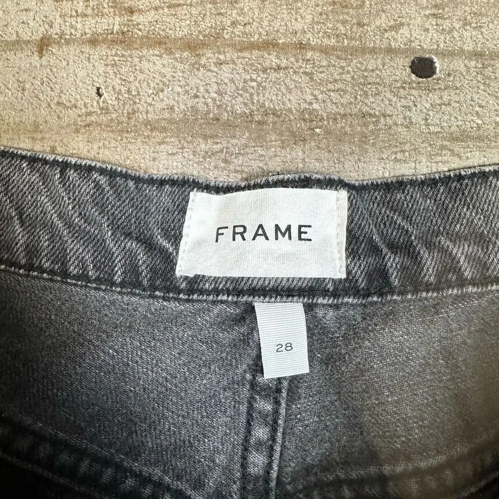 Frame Women’s Size 28 Le Slouch Pure Carpenter Jeans Black Dark Wash Low Rise - Picture 5 of 10